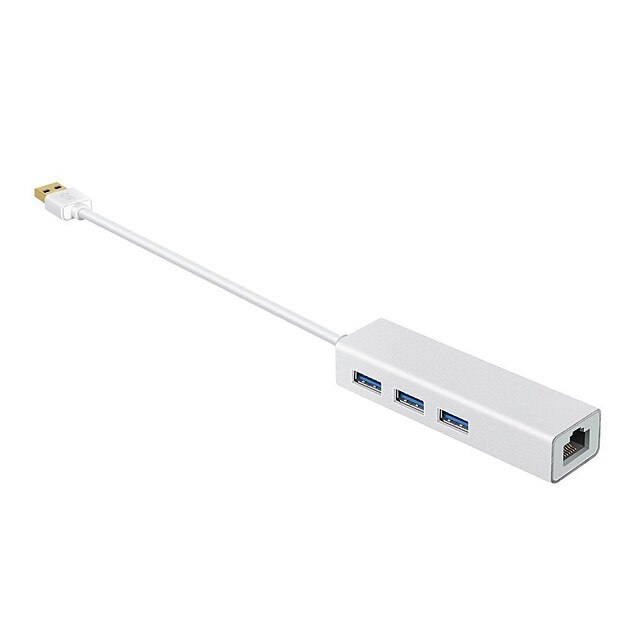  10/100 / 1000Mbps Ethernet LAN сетевой адаптер с 3 портами USB 2.0 / 3.0 концентратор для ПК ноутбук Macbook