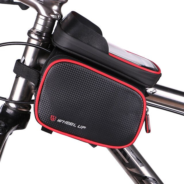  Cell Phone Bag / Bike Frame Bag 5 inch Touch Screen, Waterproof Cycling for iPhone 8/7/6S/6 Black / Red / Waterproof Zipper