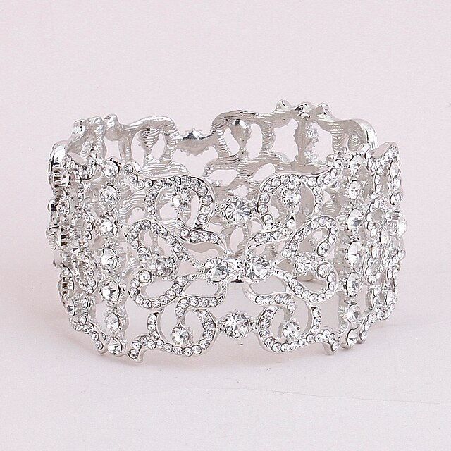  Per donna Braccialetti Cuori Di tendenza Strass Gioielli braccialetto Bianco Per Regali di Natale Matrimonio Feste Occasioni speciali Anniversario Compleanno / Regalo / Fidanzamento / San Valentino