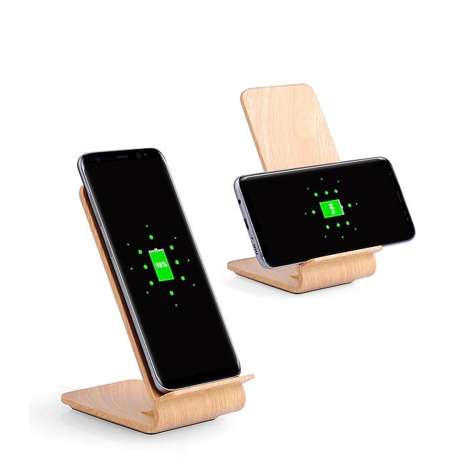  10w Fast Wireless Charger Wooden Bracket for iPhone XS iPhone XR XS Max iPhone 8 Samsung S9 Plus S8 Note 8 Or Built-in Qi Receiver Smart Phone