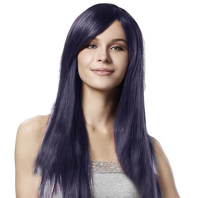 Synthetic Wig Straight Synthetic Hair Purple Wig Womens Lace Front 2023 Us 3599 1359