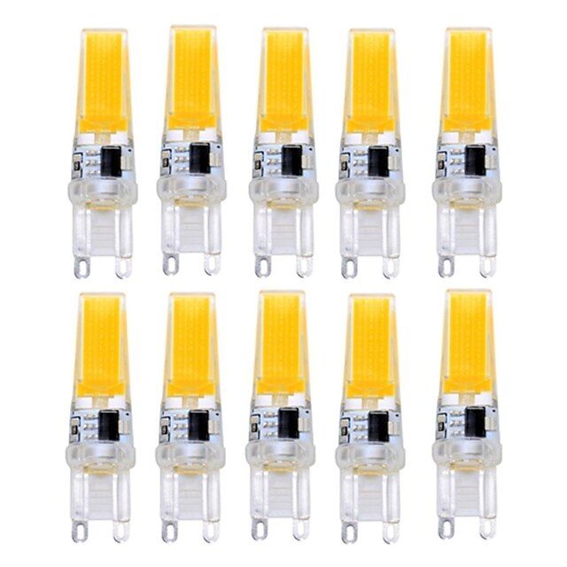  3 W Luces LED de Doble Pin 250 lm E14 G9 G4 T 1 Cuentas LED COB Regulable Decorativa Blanco Cálido Blanco 220-240 V / 10 piezas / Cañas