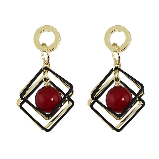  Women's Drop Earrings Ladies Basic Cute Earrings Jewelry White / Red For Daily Casual