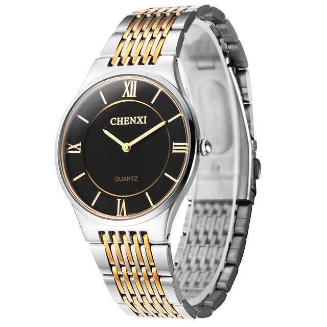  CHENXI® Men's Wrist Watch Quartz Stainless Steel Silver Casual Watch Analog Charm Simple watch - Gold White Black