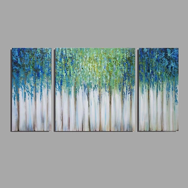  Oil Painting Hand Painted - Abstract Classic Modern Stretched Canvas / Three Panels