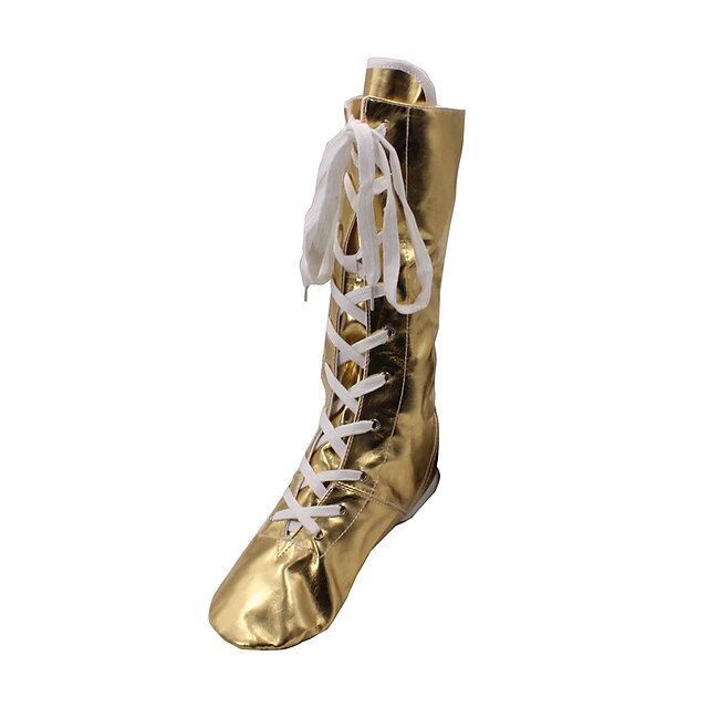  Women's Dance Shoes PU Jazz Shoes Boots Flat Heel Non Customizable Gold / Silver / Performance / EU42