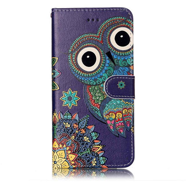  Case For Apple iPhone X / iPhone 8 Plus / iPhone 8 Wallet / with Stand / Flip Full Body Cases Animal / Owl Hard PU Leather