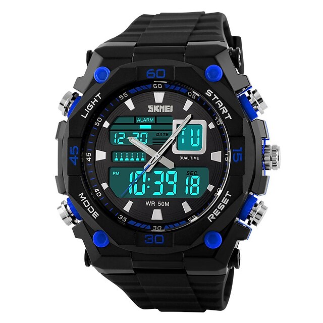  Έξυπνο ρολόι YYSKMEI1092 για Μεγάλη Αναμονή / Ανθεκτικό στο Νερό / Πολυλειτουργία / Αθλητικά Χρονόμετρο / Ξυπνητήρι / Χρονογράφος / Ημερολόγιο / Διπλές Ζώνες Ώρας