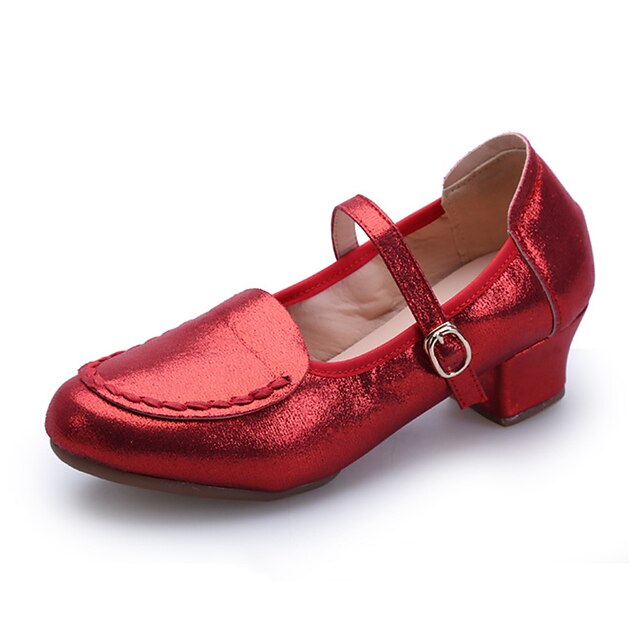  Mulheres Sapatos de Dança Moderna Courino Têni Salto Baixo Não Personalizável Sapatos de Dança Preto / Prata / Vermelho