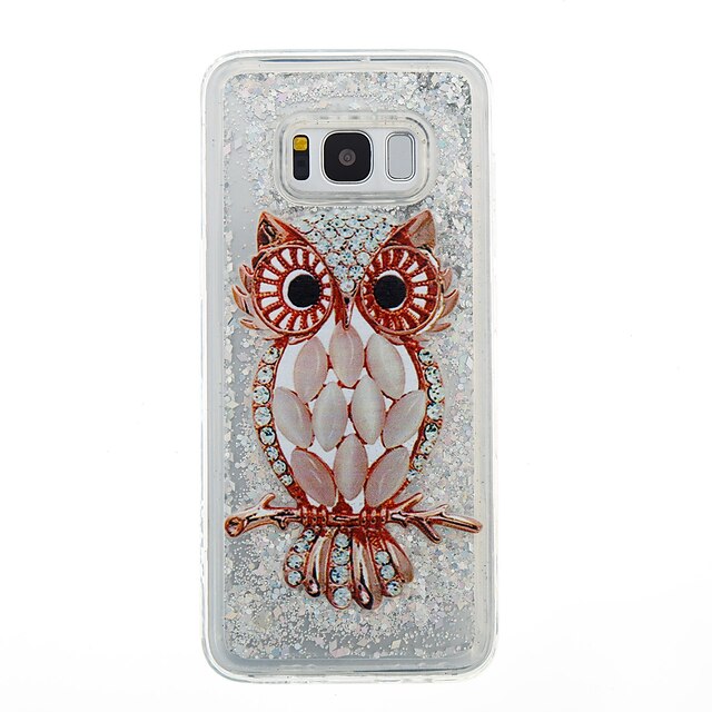  Capinha Para Samsung Galaxy S8 Plus / S8 Liquido Flutuante / Transparente / Estampada Capa traseira Transparente / Corujas / Glitter Brilhante Macia TPU para S8 Plus / S8 / S7 edge