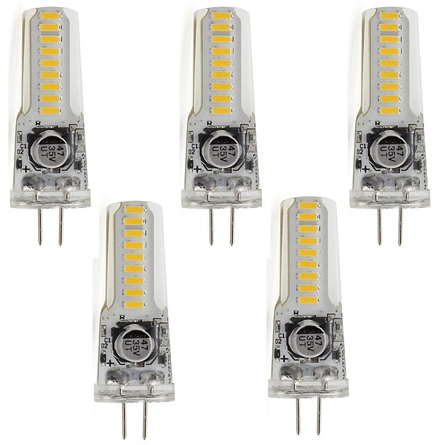  5pçs 3 W Luminárias de LED  Duplo-Pin 220 lm G4 GY6.35 T 18 Contas LED SMD 3014 Branco Quente Branco Frio 12 V / 5 pçs / RoHs