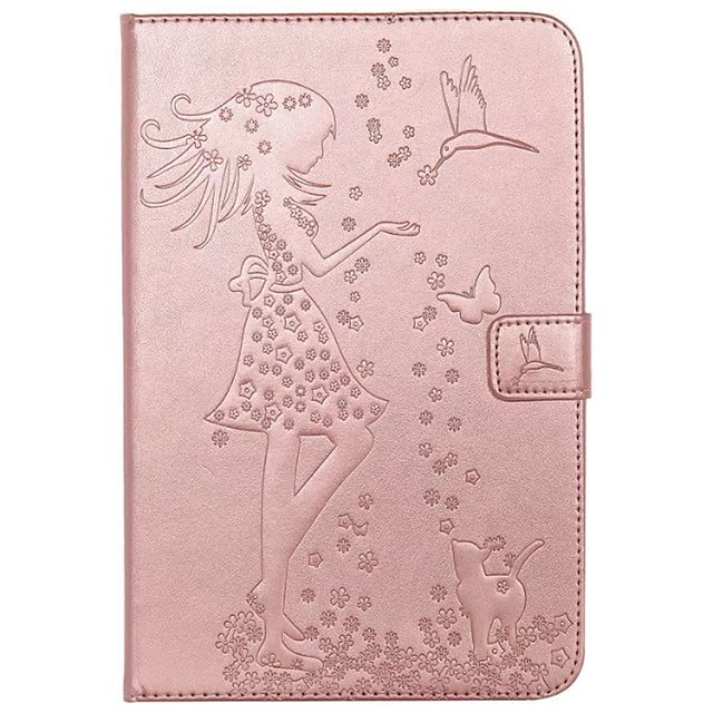  Case For Samsung Galaxy / Tab A 8.0 / Tab A 9.7 Tab E 9.6 / Tab A 7.0 / Tab A 10.1 (2016) Wallet / Card Holder / with Stand Full Body Cases Butterfly / Sexy Lady Hard PU Leather