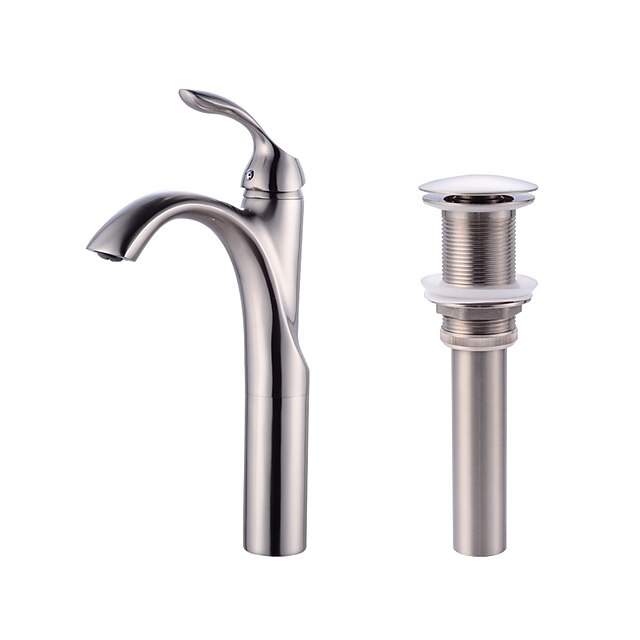  Faucet Set - FaucetSet Nickel Brushed Widespread Single Handle One HoleBath Taps