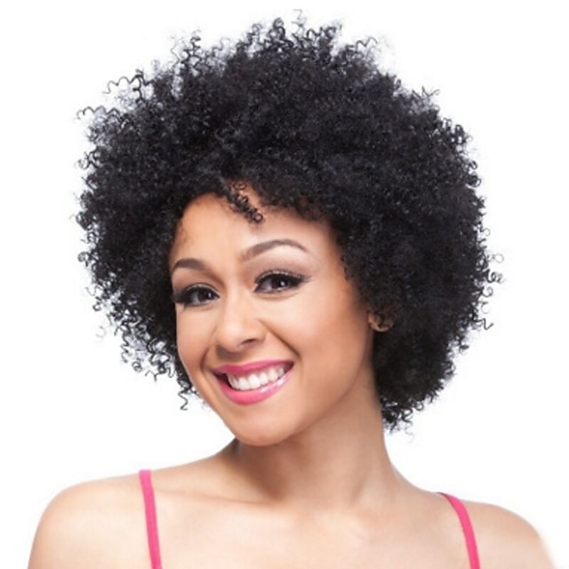  pelucas negras para mujer peluca sintética rizada peluca rizada corta pelo sintético negro natural negro