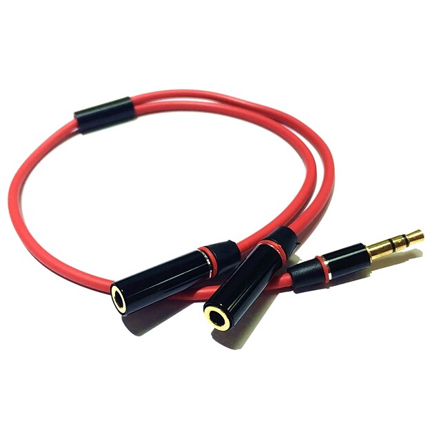 Kabel słuchawkowy podzielony na dwie linie audio 3,5 mm 20 mm minutowy drugi kabel audio