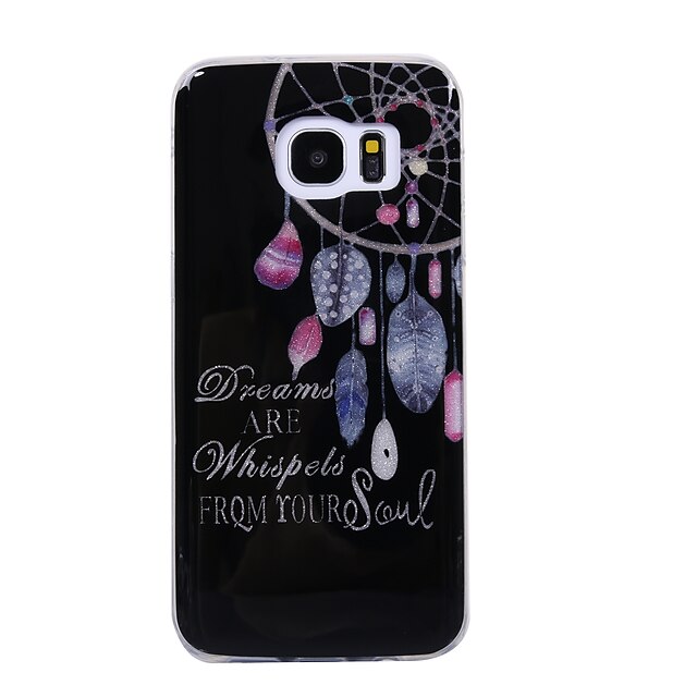  Capinha Para Samsung Galaxy S8 Plus / S8 / S7 edge IMD / Estampada Capa traseira Palavra / Frase / Glitter Brilhante Macia TPU