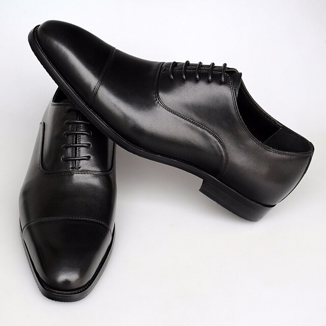  Miesten kengät Nahka Kevät Comfort Oxford-kengät varten Kausaliteetti Musta