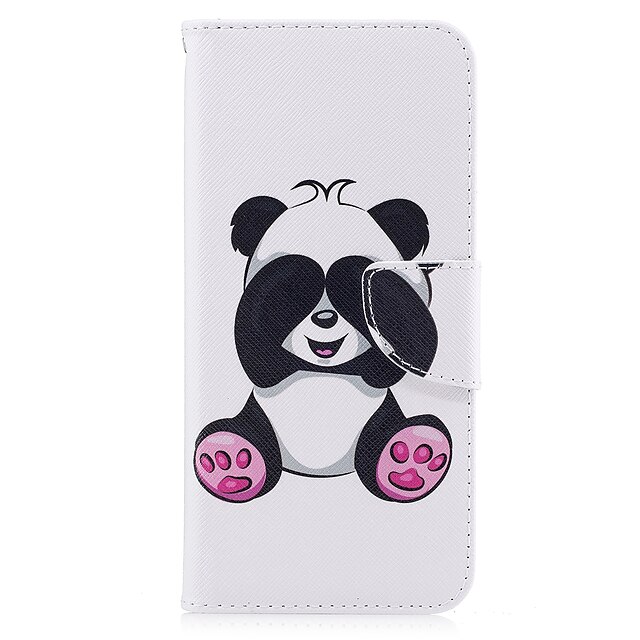  Custodia Per Samsung Galaxy S8 Plus / S8 / S7 edge A portafoglio / Porta-carte di credito / Con supporto Integrale Panda Resistente pelle sintetica