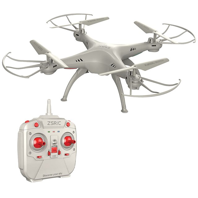 RC Drohne Z1+ 4 Kanäle 6 Achsen 2.4G Ferngesteuerter Quadrocopter Ferngesteuerter Quadrocopter / Fernsteuerung / 1 USB Aufladungskabel / Ein Schlüssel Für Die Rückkehr / Kopfloser Modus / Schweben