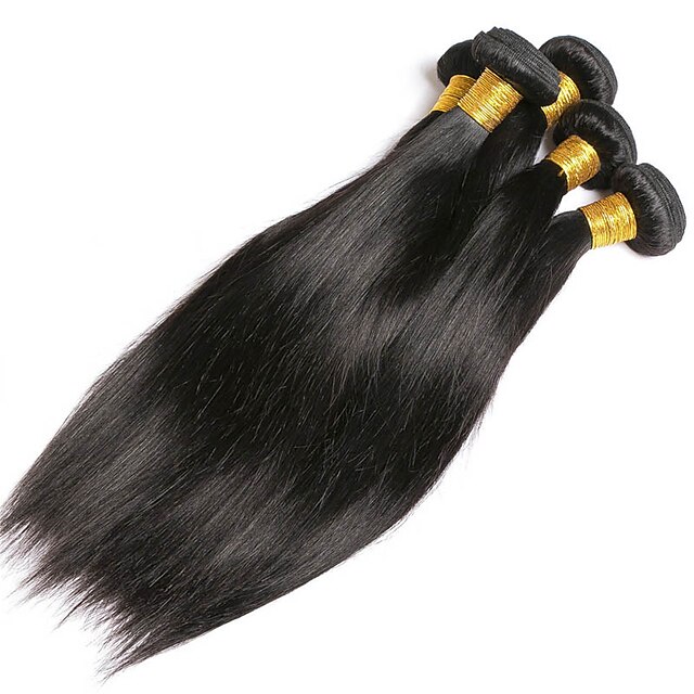  3 paket Hårväver Peruanskt hår Rak Människohår förlängningar Obehandlad hår Äkta hår Human Hår vävar 8-26 tum Heta Försäljning / 10A