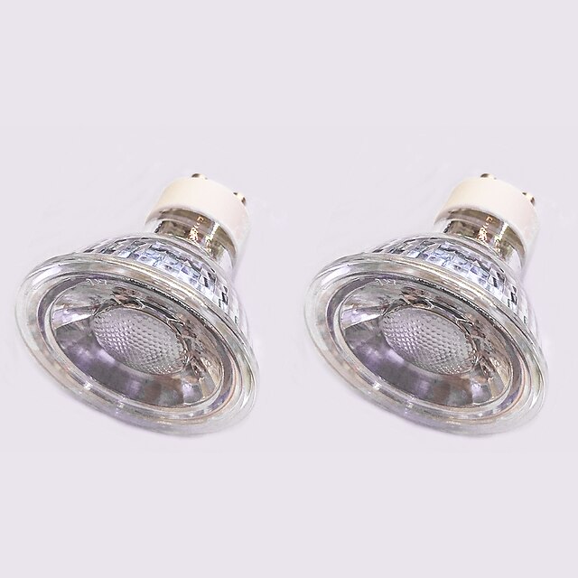  5 W Lâmpadas de Foco de LED 420 lm GU10 1 Contas LED COB Branco Quente Branco / 2 pçs