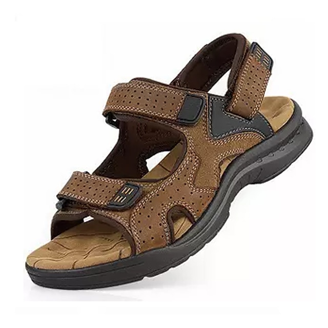 

Men's Sandals Comfort Shoes Sports Sandals Casual Walking Shoes PU Black Brown Yellow Summer