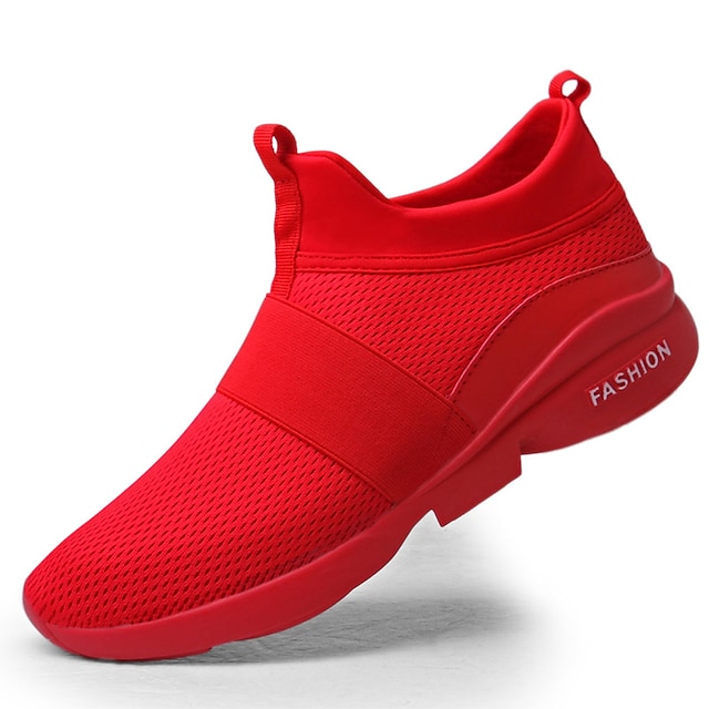 Bărbați Adidași Pantofi de confort Sportiv Casual Zilnic În aer liber Plimbare Cauciuc Respirabil Rezistență la uzură Alb Negru Rosu Toamnă Primăvară