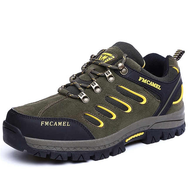  Per uomo Scarpe Scamosciato Primavera Autunno Comoda scarpe da ginnastica Escursionismo per Sportivo Verde militare Cachi