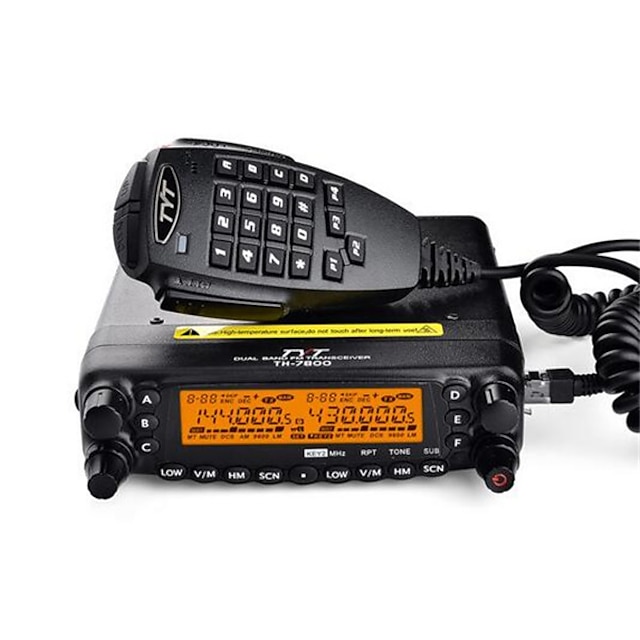  Tyt th-7800 handheld / veículo montado dual band / ctcss / cdcss / tom / dtmf ＞ 10 km walkie talkie rádio em dois sentidos