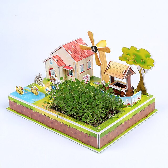  3D Puzzle Wooden Puzzle Model Building Kit House Paper Kid's Adults' Boys' Girls' Toy Gift