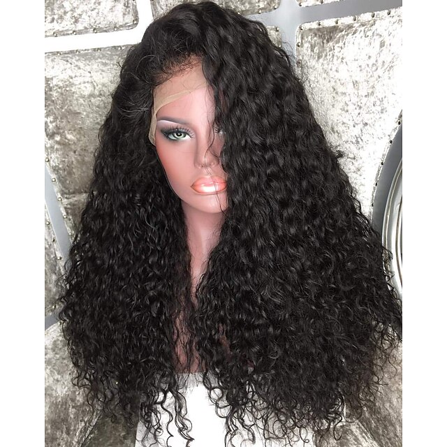  Human Hair Glueless Full Lace Full Lace Wig style Curly Wig 150% Density Natural Hairline African American Wig 100% Hand Tied Women's Short Medium Length Long Human Hair Lace Wig