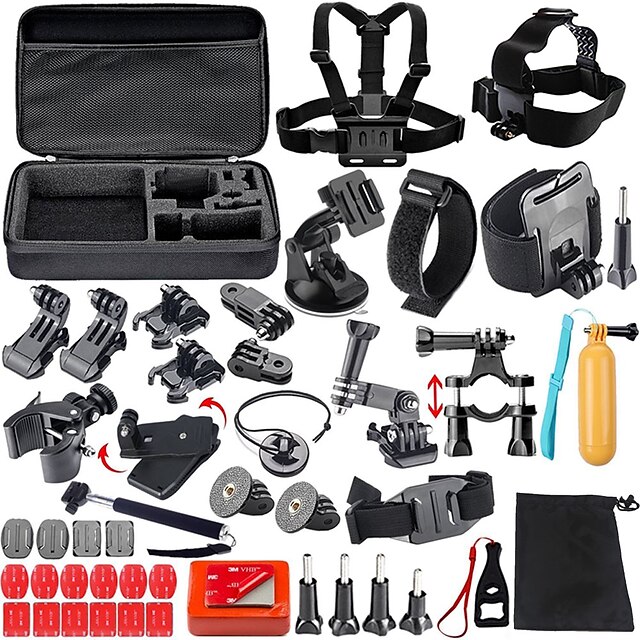  qqt for gopro accessories kit premium set for gopro hero 5 session hero session hero 5 black hero 4 sliver black fit xiaomi sj4000 sj5000action camer