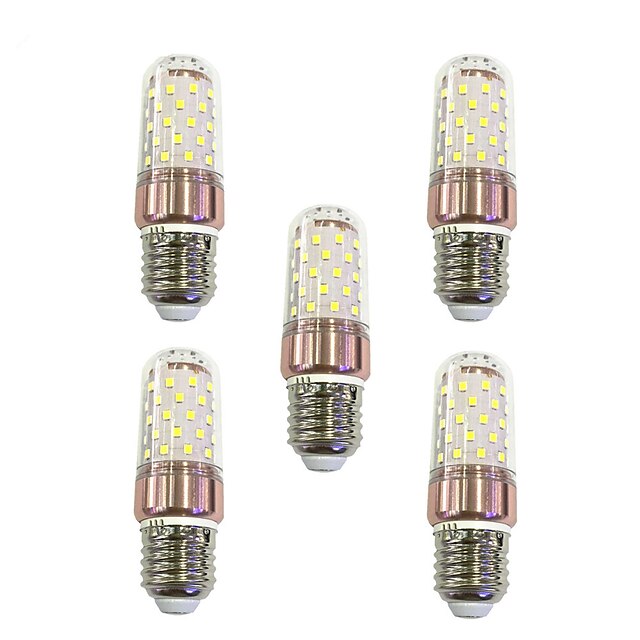  5pcs 9 W LED corn žárovky 600 lm E27 T 60 LED korálky SMD 2835 Teplá bílá Bílá 220-240 V