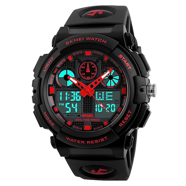  Zegarek sportowy skmei 1270 obsługuje wodoodporny / sportowy stoper / budzik / chronograf / kalendarz / podwójne strefy czasowe