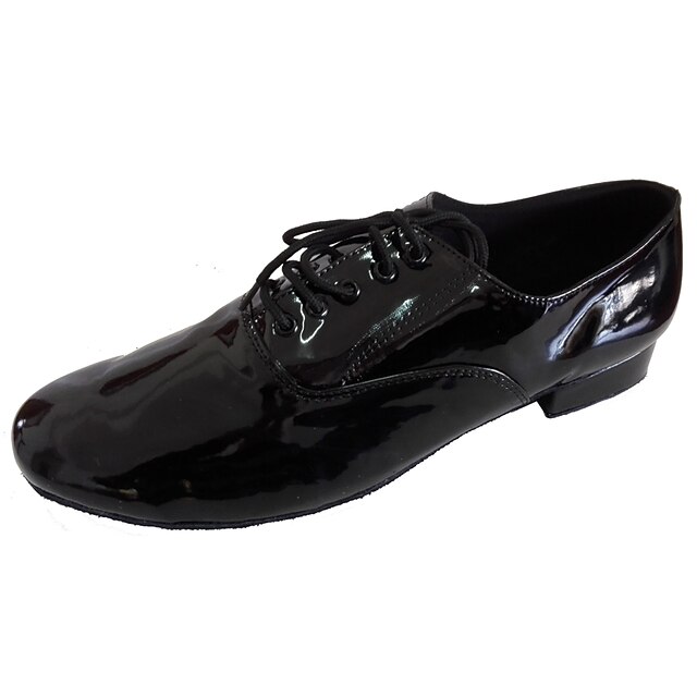  Men's Dance Shoes Latin Shoes Heel Low Heel Yes Black / Indoor