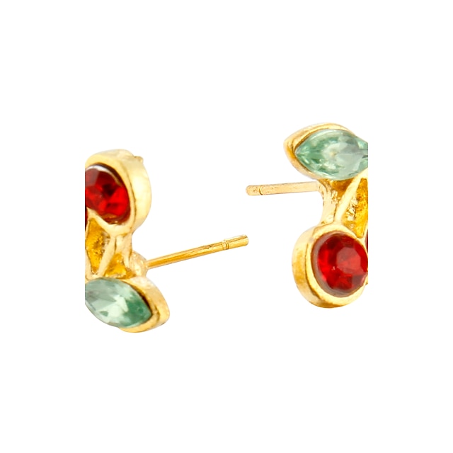  Women's Stud Earrings Crystal Cute Style Alloy Cherry Fruit Jewelry Daily