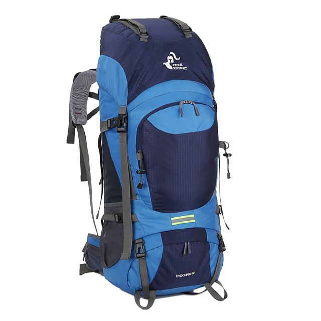  60 L Hiking Backpack / Rucksack - Multifunctional Outdoor Camping / Hiking Nylon Black, Red, Navy Blue