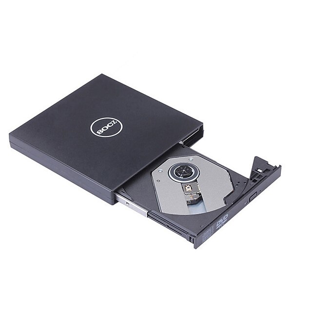 Externe schwarze cd / dvd rw schlanke usb 2.0 dvd verfasser brenner für macbook pc notebook