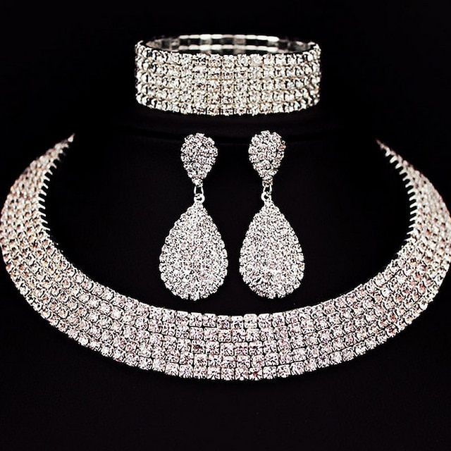  Pentru femei Seturi de bijuterii De Bază Clasic cercei Bijuterii Argintiu Pentru Cadouri de Crăciun Petrecere Nuntă Ocazie specială Aniversare Zi de Naștere / Casual / Logodnă / aleasă a inimii