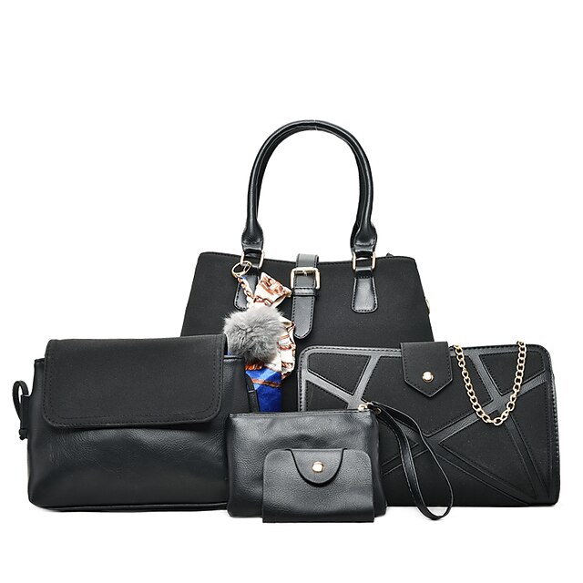 Damen Taschen PU Bag Set 5 Stück Geldbörse Set Reißverschluss für Normal Weiß / Schwarz / Rote / Grün / Braun / Beutel Sets