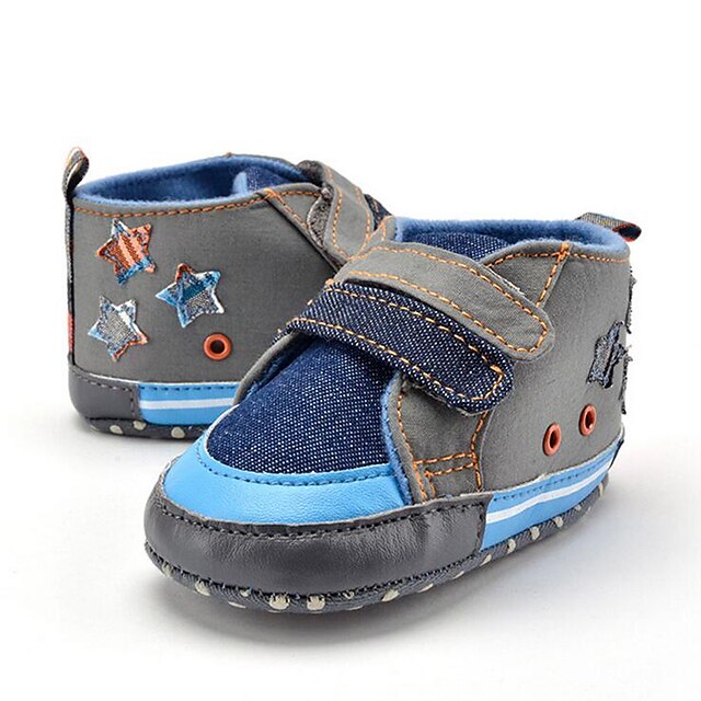  Para Meninos Sapatos Tecido Primavera Primeiros Passos Mocassins e Slip-Ons Combinação para Crianças Azul / Festas & Noite