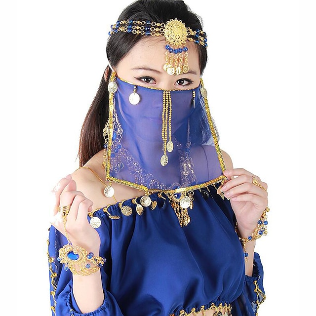 Belly Dance Veil Women's Performance Polyester Sequin Veil 2024 - $11.49