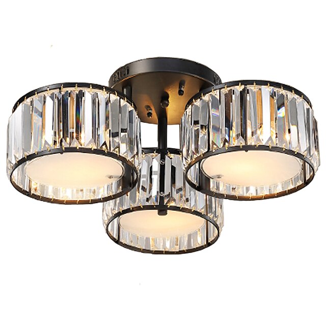  3-świetlne 64 cm Kryształowe lampy wpuszczane Metalowe wykończenia Vintage / Retro / Tradycyjne / Klasyczne 110-120 V / 220-240 V / E26 / E27