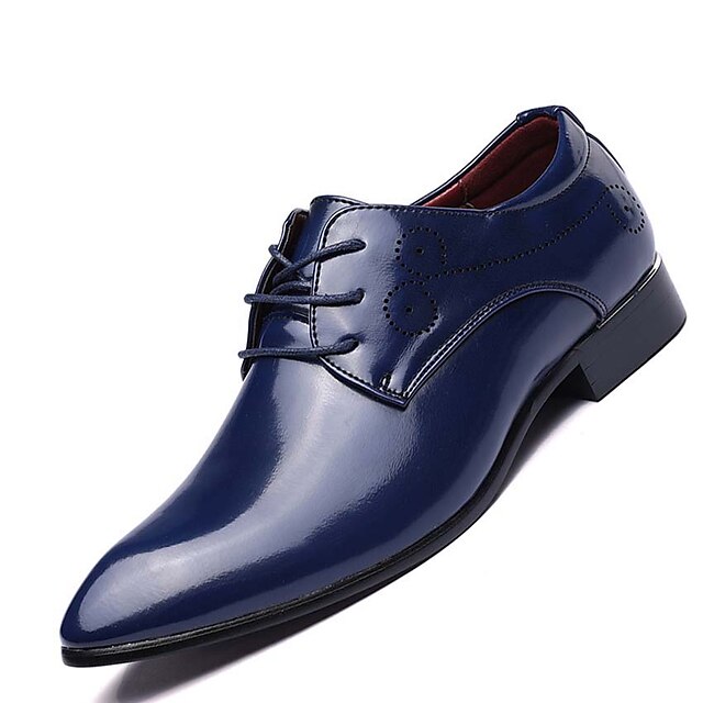  Miehet kengät Aitoa nahkaa Kaikki vuodenajat Comfort Oxford-kengät varten Kausaliteetti Musta Laivaston sininen Burgundi