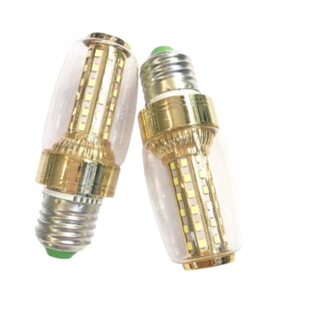  2pcs 7 W LED kukorica izzók 100-150 lm E14 E27 60 LED gyöngyök SMD 2835 Meleg fehér Fehér 220-240 V / 2 db.