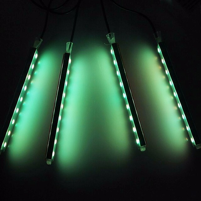  4pcs Car RGB LED Strip Light LED Strip Lights Colors Car Styling Decorative Atmosphere Lamps Car Interior Light With Remote