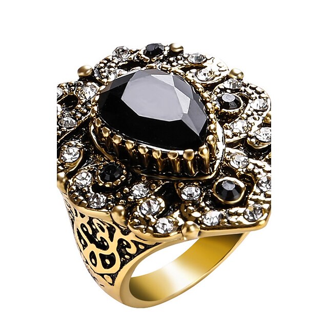  Dame Harpiks Legering Ring Statement Ring - Rund Geometrisk form Personaliseret Luksus Unikt design Vintage Erklæring Euro-Amerikansk Mode