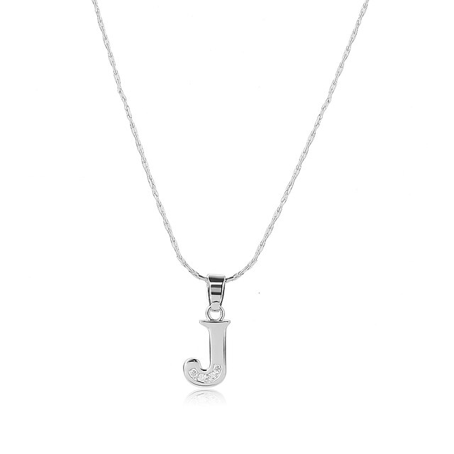  Pendant Necklace For Men's Women's AAA Cubic Zirconia Wedding Anniversary Gift Zircon Copper Logo Alphabet Shape