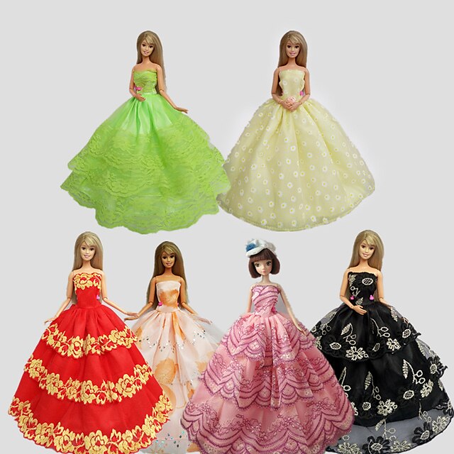  Juhla / ilta Mekot varten Barbiedoll Polyesteri Leninki varten Tytön Doll Toy