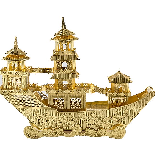  3D - Puzzle Metallpuzzle Modellbausätze Schiff Chinesisches altes Schiff Spaß Metalllegierung Klassisch Kinder Unisex Spielzeuge Geschenk